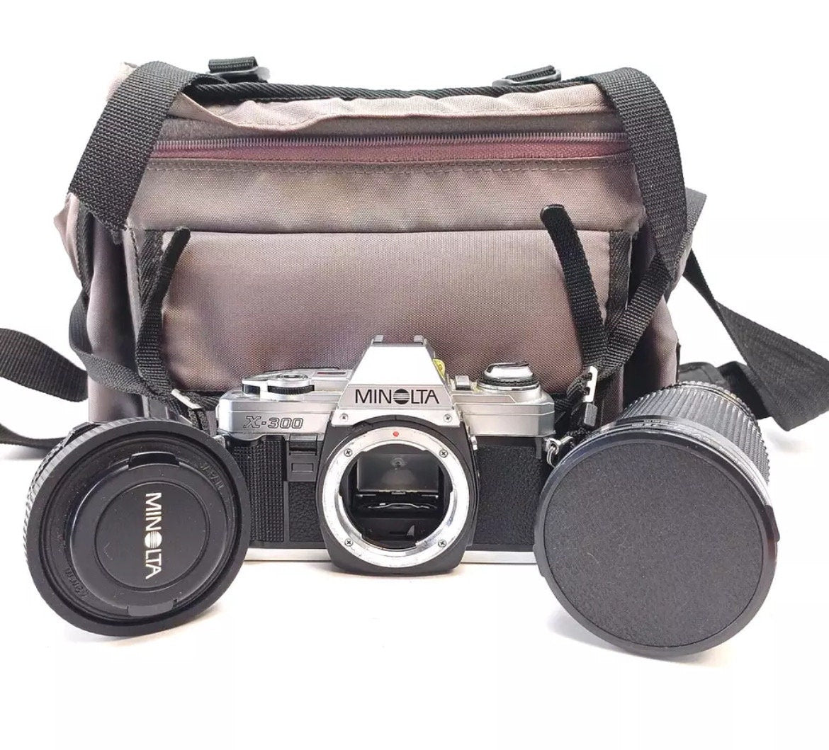 Minolta X-300 Camera & 2 Lenses 35mm film camera