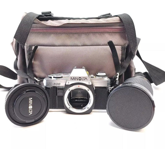 Minolta X-300 Camera & 2 Lenses 35mm film camera