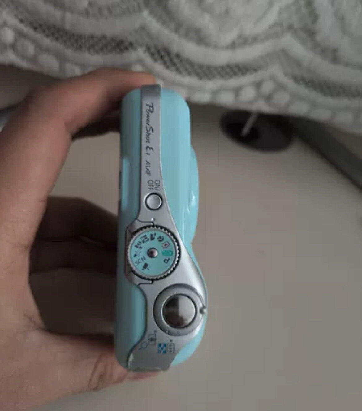 Canon Powershot E1 ! Super Rare Boxed! baby blue