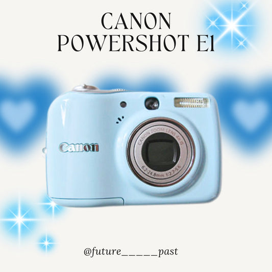 Canon Powershot E1 ! Super Rare Boxed! baby blue